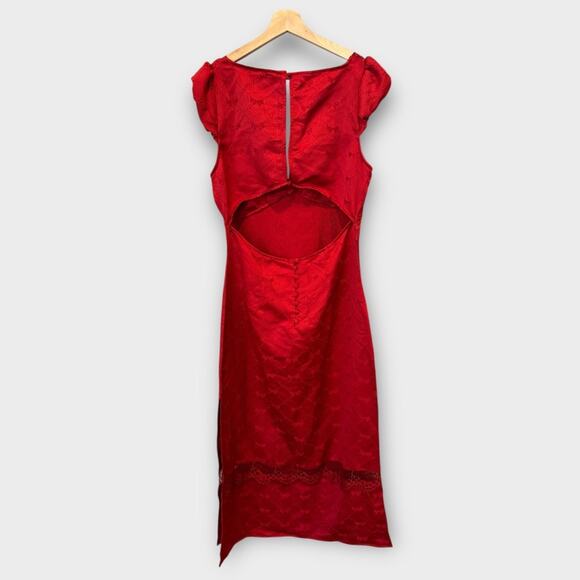 Free People Foolish Heart Midi Dress Size Medium - Picture 8 of 16